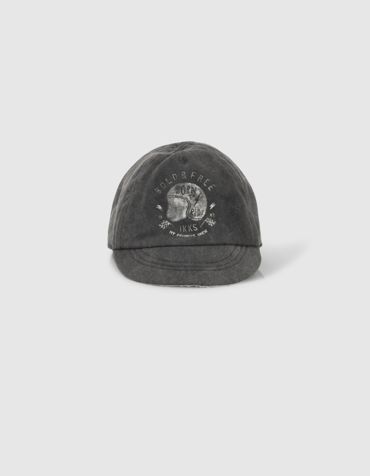 Baby boys' printed beige/grey reversible cap