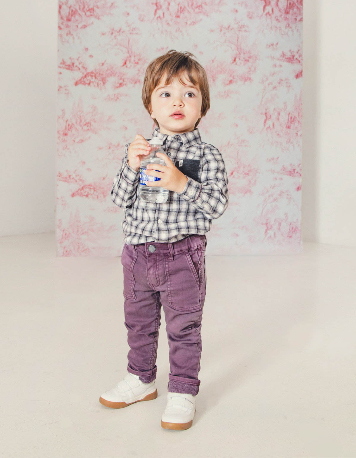 Dark Purple Knitlook-Jeans für Babyjungen 
