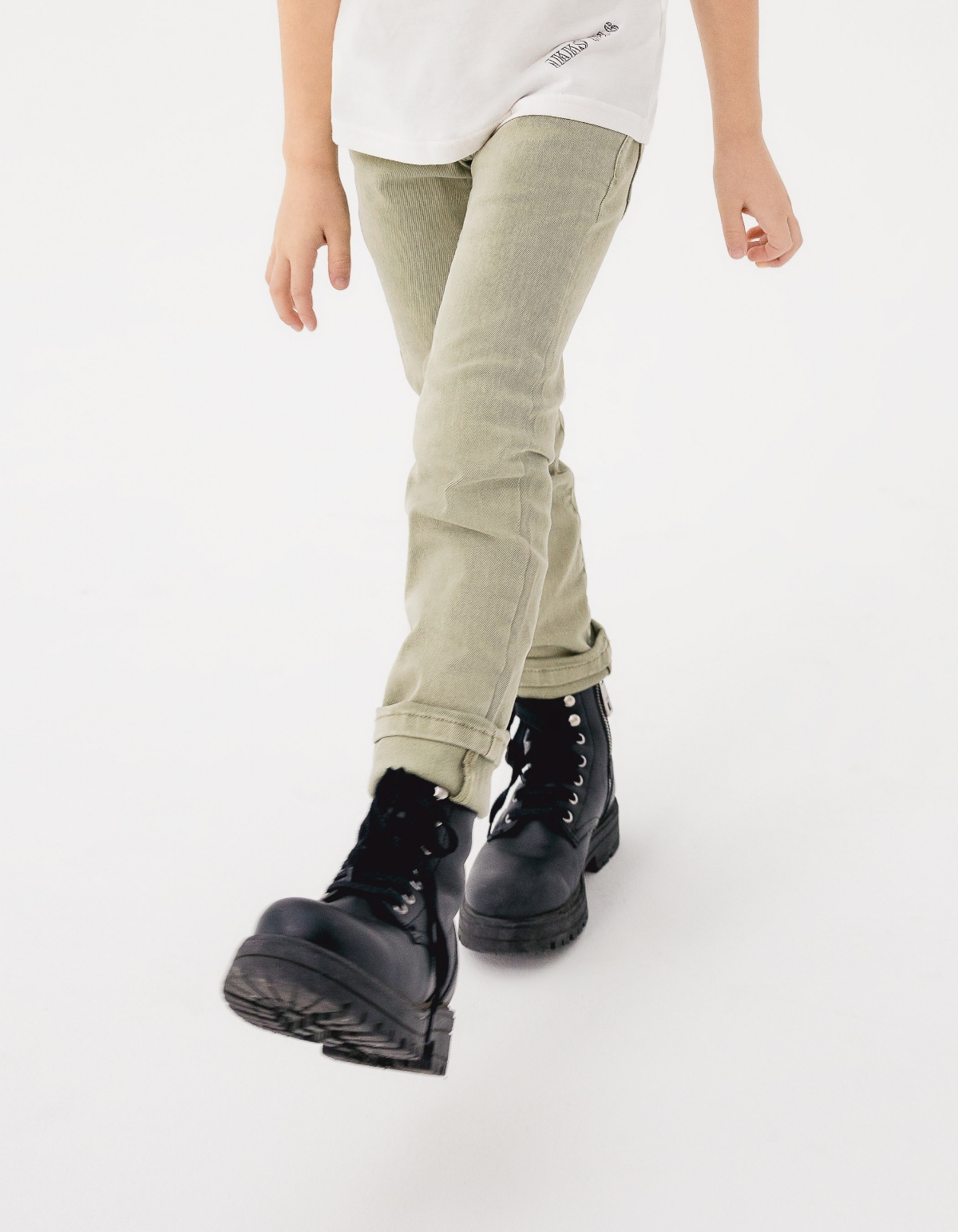 Lichtkaki slim jeans jongens